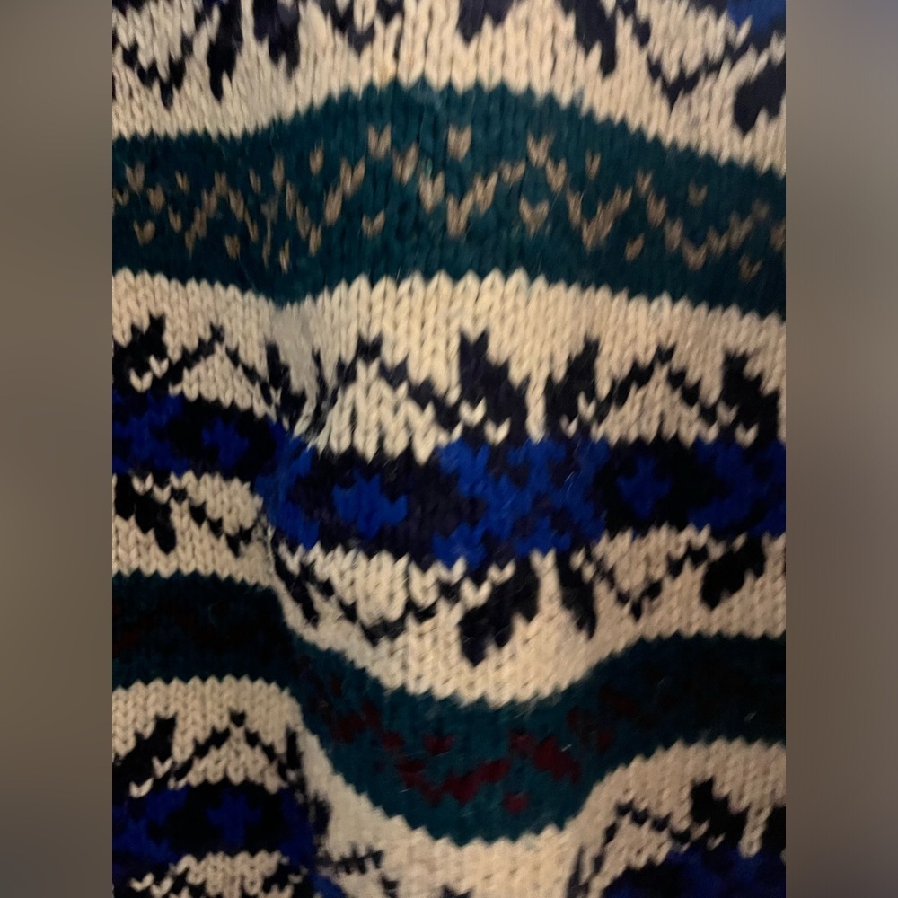 EUC VINTAGE CHUNKY WOOL HAND MADE KNIT ECUADOR - Picture 5 of 5
